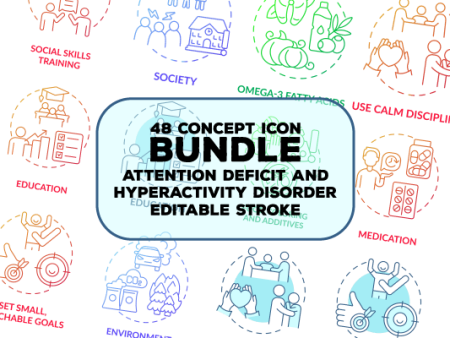 ADHD Concept Icons Bundle Online