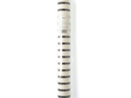 Black & Cream Stripes Paper Table Runner 10ft Online Hot Sale