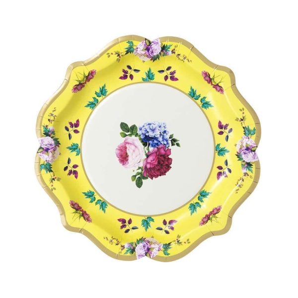 Floral Tea Party Plates Assortment 12ct Online now