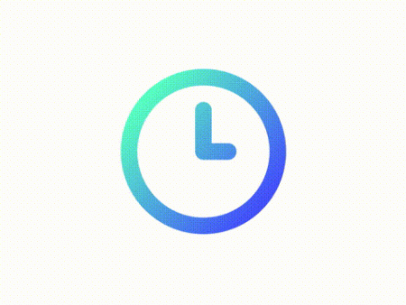 Animated timepiece gradient ui icon Cheap