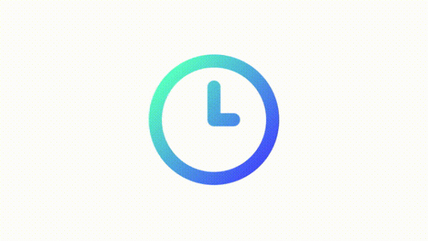 Animated timepiece gradient ui icon Cheap