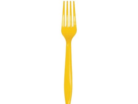 Yellow Plastic Forks 24ct Discount