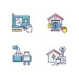 Building and repair house RGB color icons set Online Hot Sale