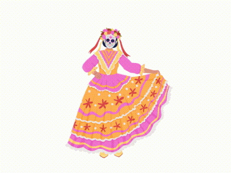 Animated character in mexican dress Hot on Sale