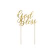 Metallic Gold God Bless Cake Topper Hot on Sale