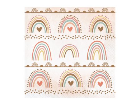 Boho Rainbow Lunch Napkins 16ct Discount