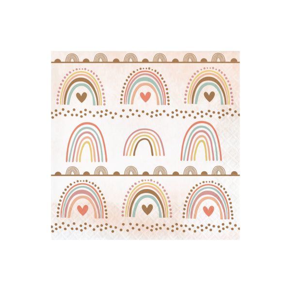 Boho Rainbow Lunch Napkins 16ct Discount