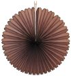 13  Dark Brown Tissue Paper Fan For Cheap