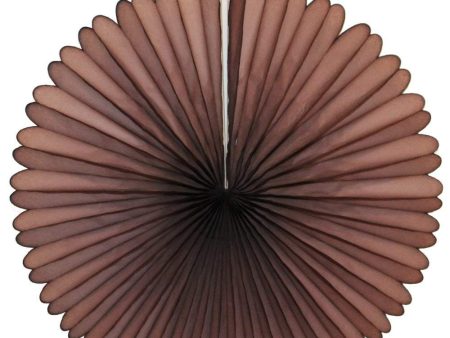 13  Dark Brown Tissue Paper Fan For Cheap