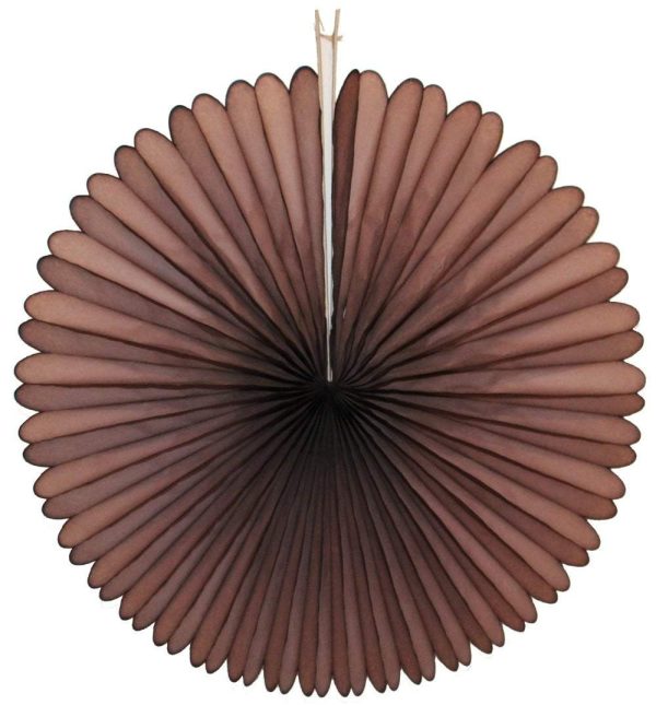 13  Dark Brown Tissue Paper Fan For Cheap