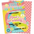 Five is a Vibe Groovy Birthday Invitation on Sale