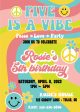 Five is a Vibe Groovy Birthday Invitation on Sale