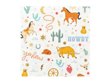 Yeehaw Western Lunch Napkins 16ct For Sale