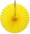 Yellow Tissue Paper Fan 13  on Sale