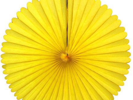 Yellow Tissue Paper Fan 13  on Sale