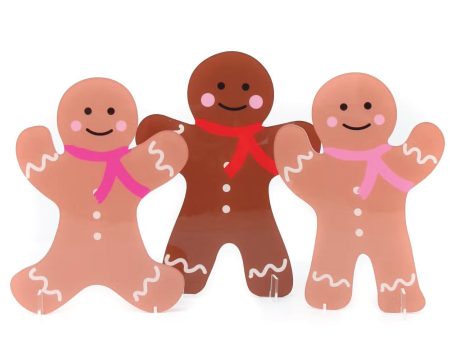 Acrylic Gingerbread Men Decorations 3ct Hot on Sale