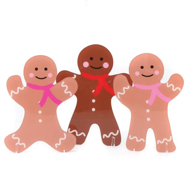 Acrylic Gingerbread Men Decorations 3ct Hot on Sale