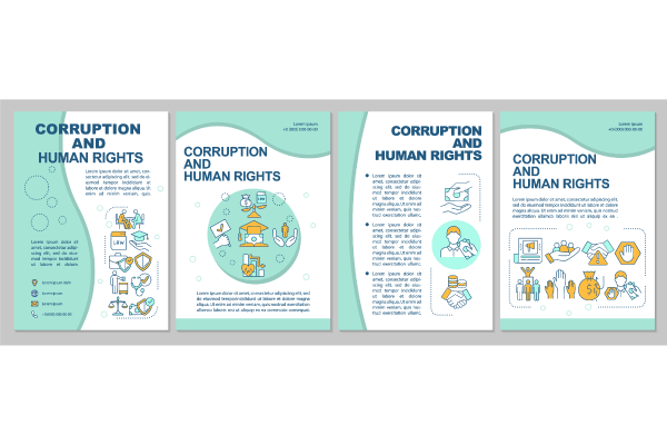 Anti corruption activitties brochure templates bundle For Cheap