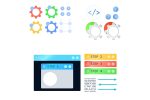 Vector symbols infographic element set For Discount