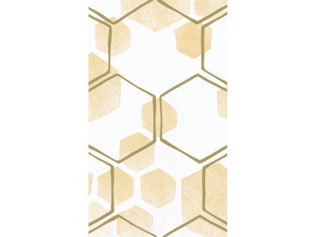 Gold Honeycomb Bee Guest Towels 16ct Supply