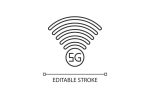 5G technology pixel perfect linear icons set Cheap