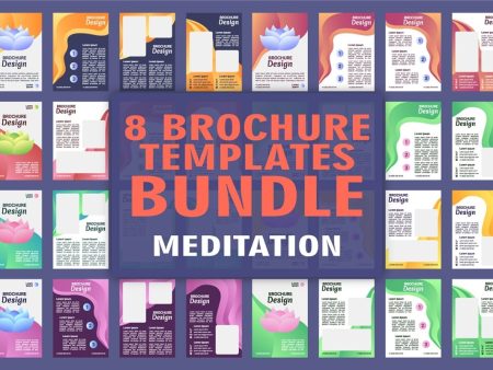 Yoga studio brochure template bundle Online now