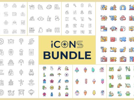 Asia Travel Icons bundle on Sale