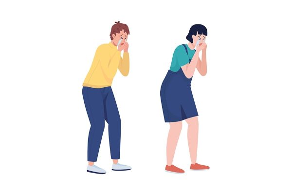 Worried people flat color vector characters set Online