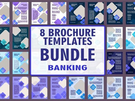 Banking services brochure design bundle Online Sale