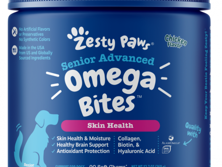 Zesty Paws Advanced Omega Senior Chicken Bites Online Sale